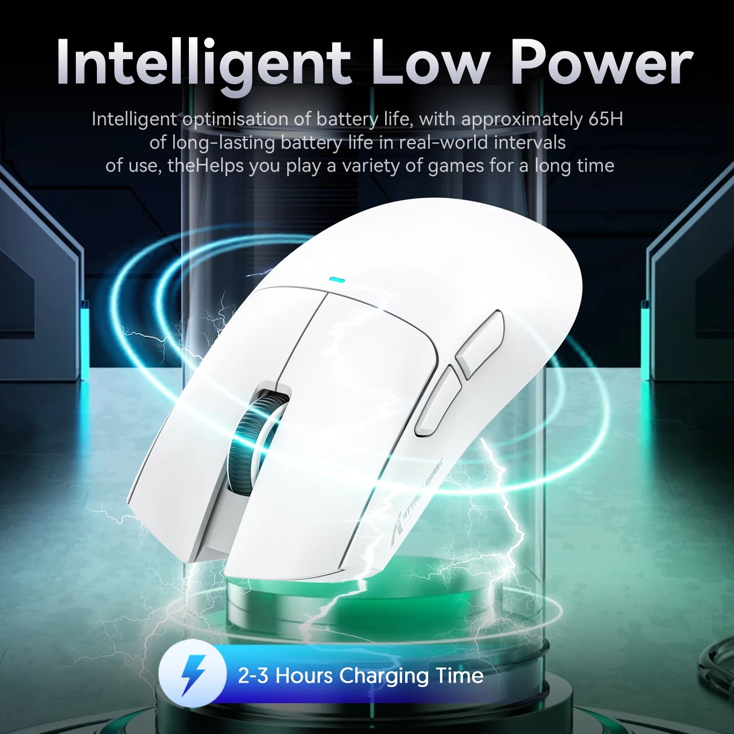 ATTACK SHARK X11 Gaming Mouse Wireless With Macro Magnetic RGB Docking Charger for Non Stop Gaming