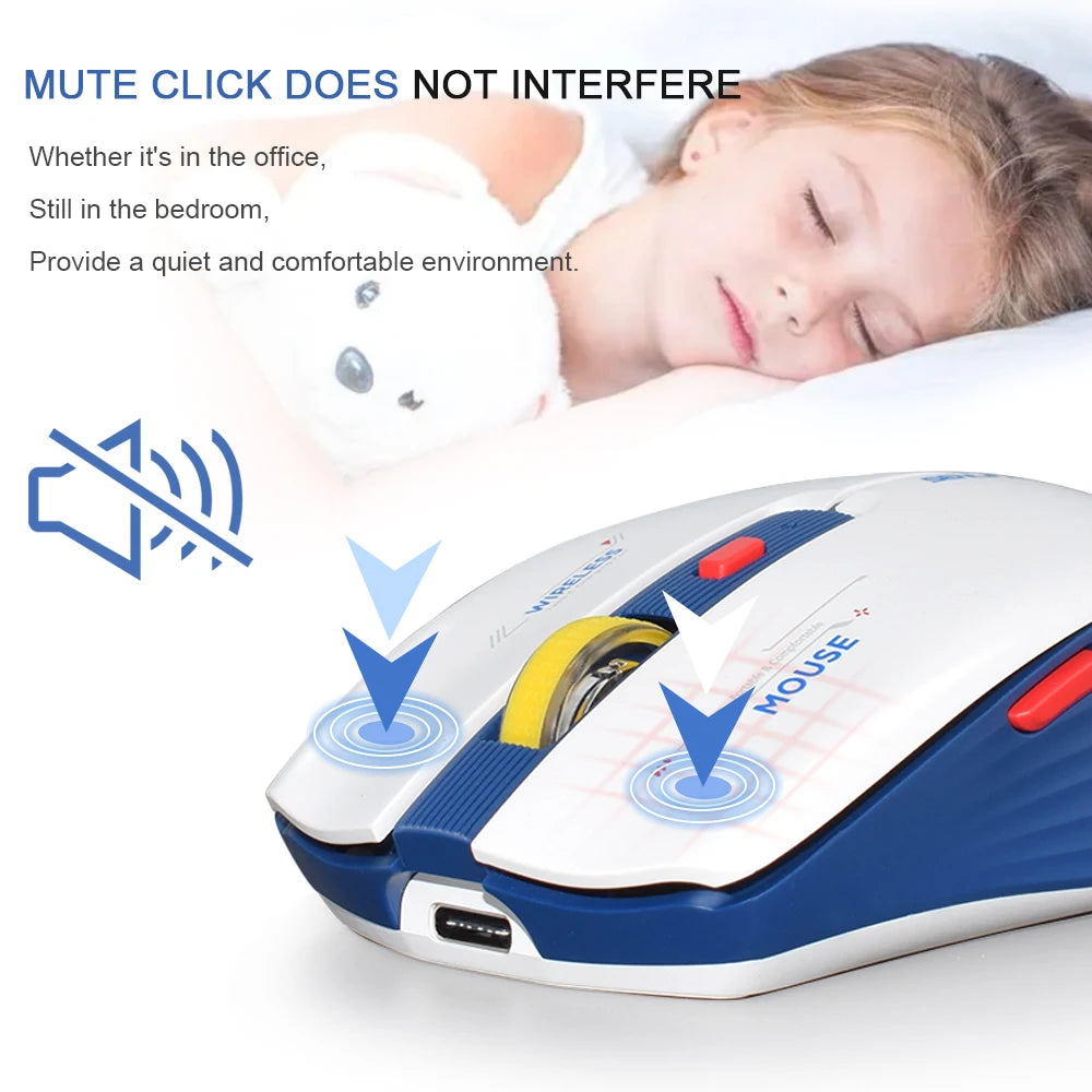 LT-T19 Ergonomic Rechargeable Gaming Mouse USB 2.4G Wireless RGB Light Desktop Gaming Mice