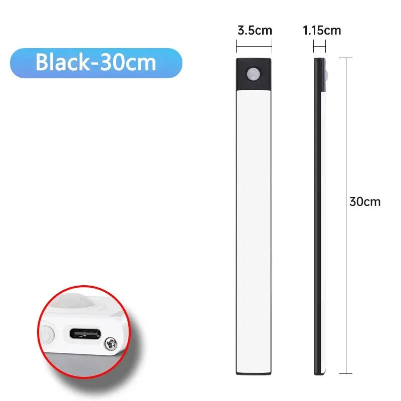 LED Cabinet Light USB Type-C Rechargeable Motion Sensor Led Lamp for Kitchen Wardrobe Cabinet Lighting