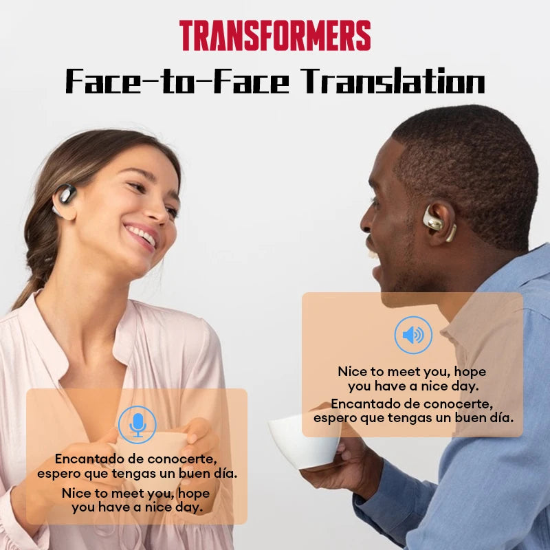 Transformers TF-T78 AI — OWS Open Ear Wireless Earphones with Smart LCD