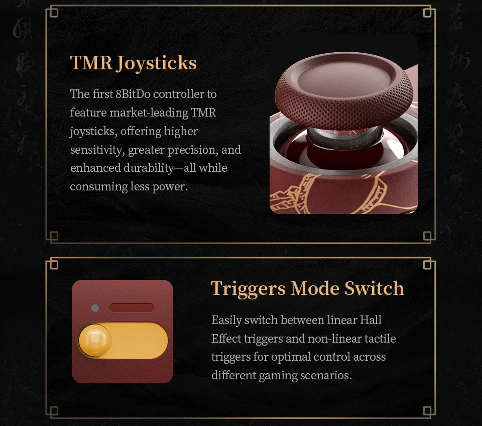 8BITDO Ultimate 2 Wireless Controller — WUCHANG Edition | TMR Joysticks & Motion Control | PC, Android | Xbox, PS5, PS4