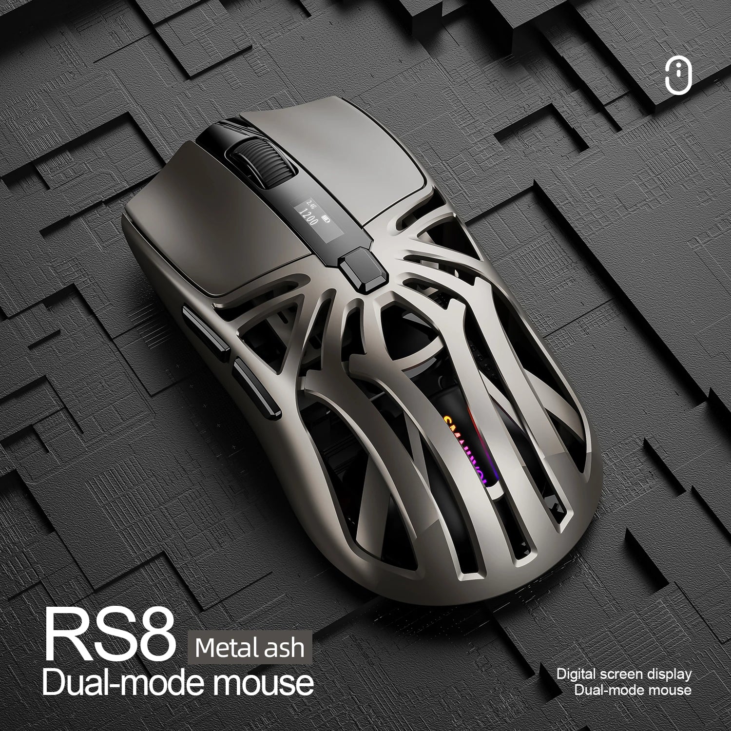 SMAILWOLF RS8 Bluetooth wireless 2.4g gaming mouse triple-mode lightweight e-sports gaming 10000DPI