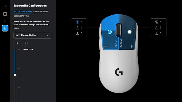 LOGITECH PRO X2 SUPERSTRIKE Wireless Gaming Mouse Professional Gaming Mouse 44000DPI HITS Sensing For PC Gamers
