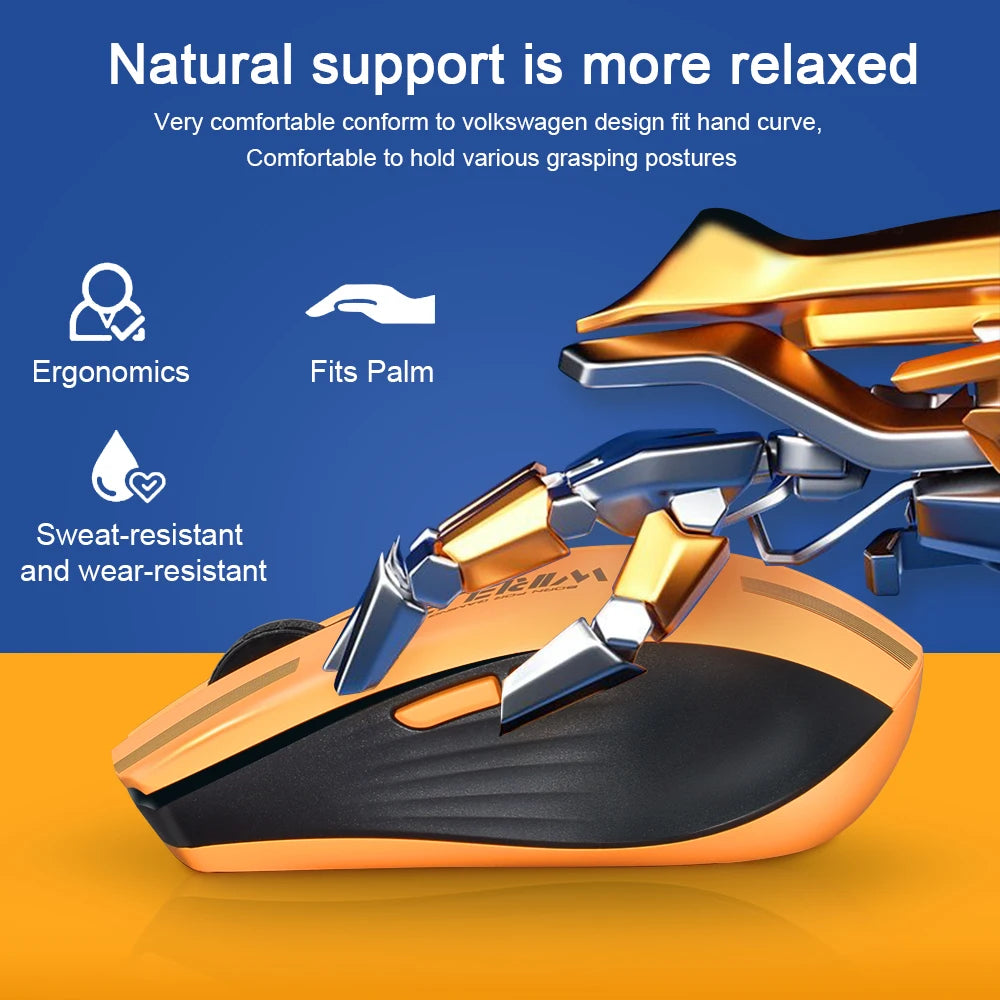 LT-T19 Ergonomic Rechargeable Gaming Mouse USB 2.4G Wireless RGB Light Desktop Gaming Mice