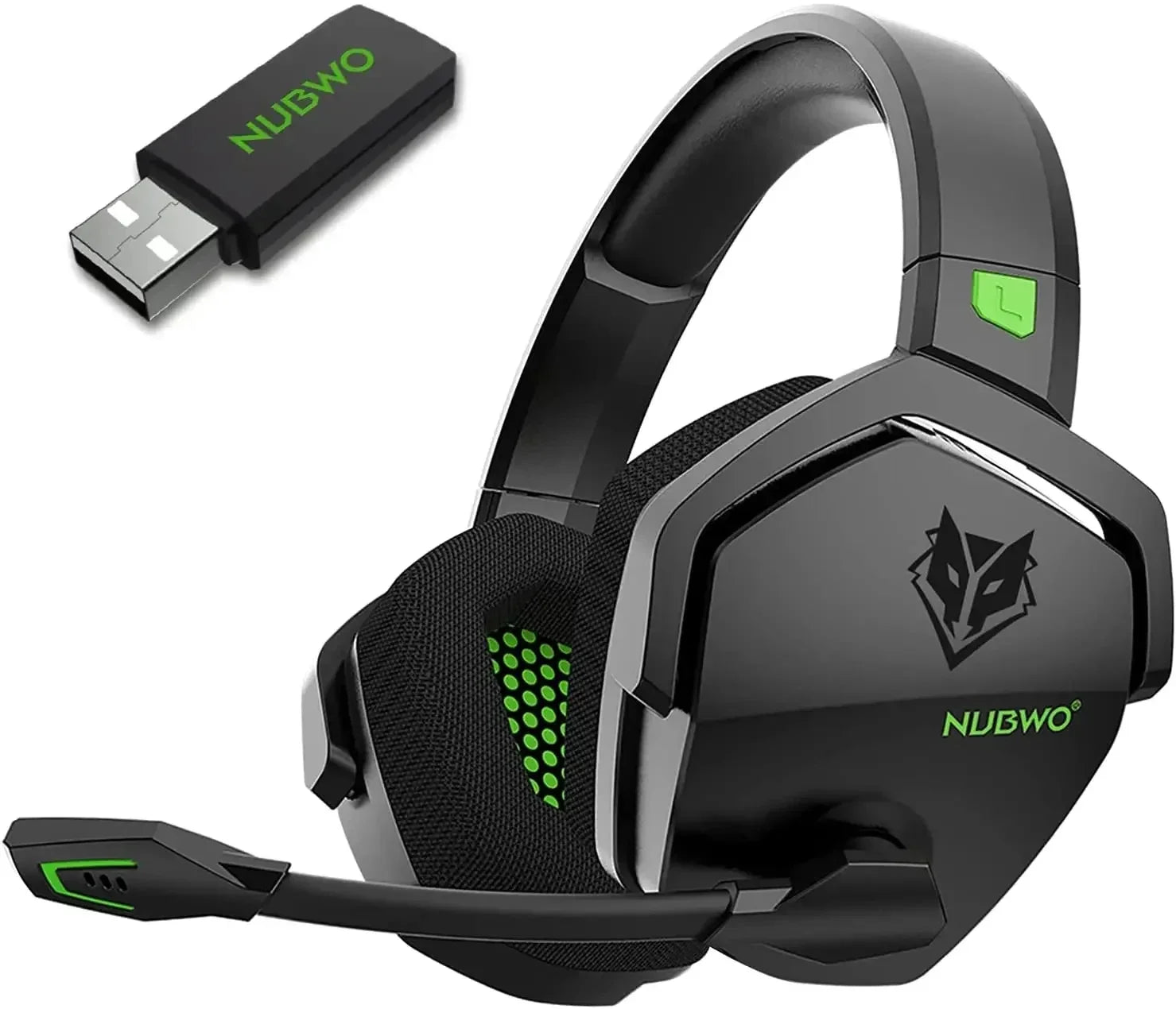 NUBWO G06 Dual Wireless Gaming Headphones 2.4GHz Bluetooth 5.3 with Microphone for PS5, PS4, PC, Mobile