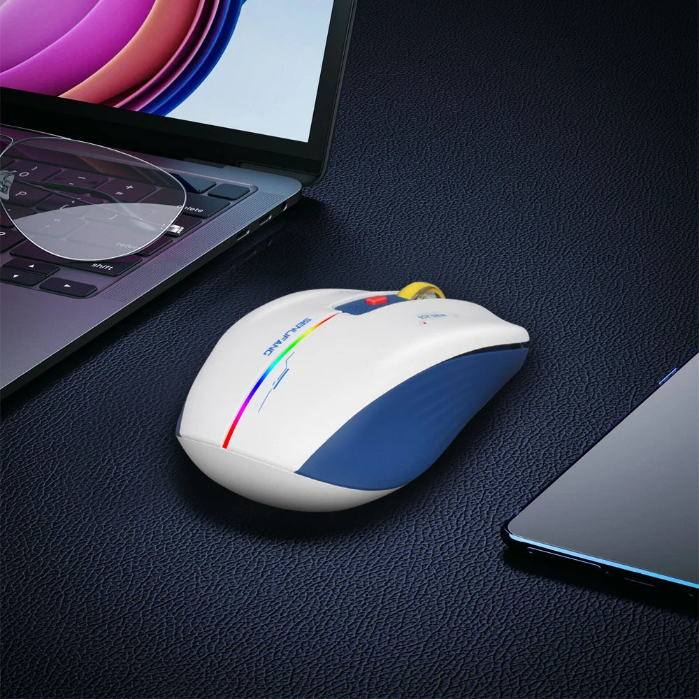LT-T19 Ergonomic Rechargeable Gaming Mouse USB 2.4G Wireless RGB Light Desktop Gaming Mice