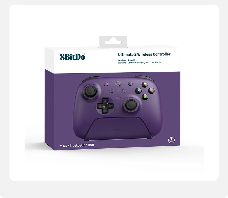 8BITDO Pro Wireless Controller — TMR & Hall Effect Joysticks | PC, Switch, PS4, PS5,Windows
