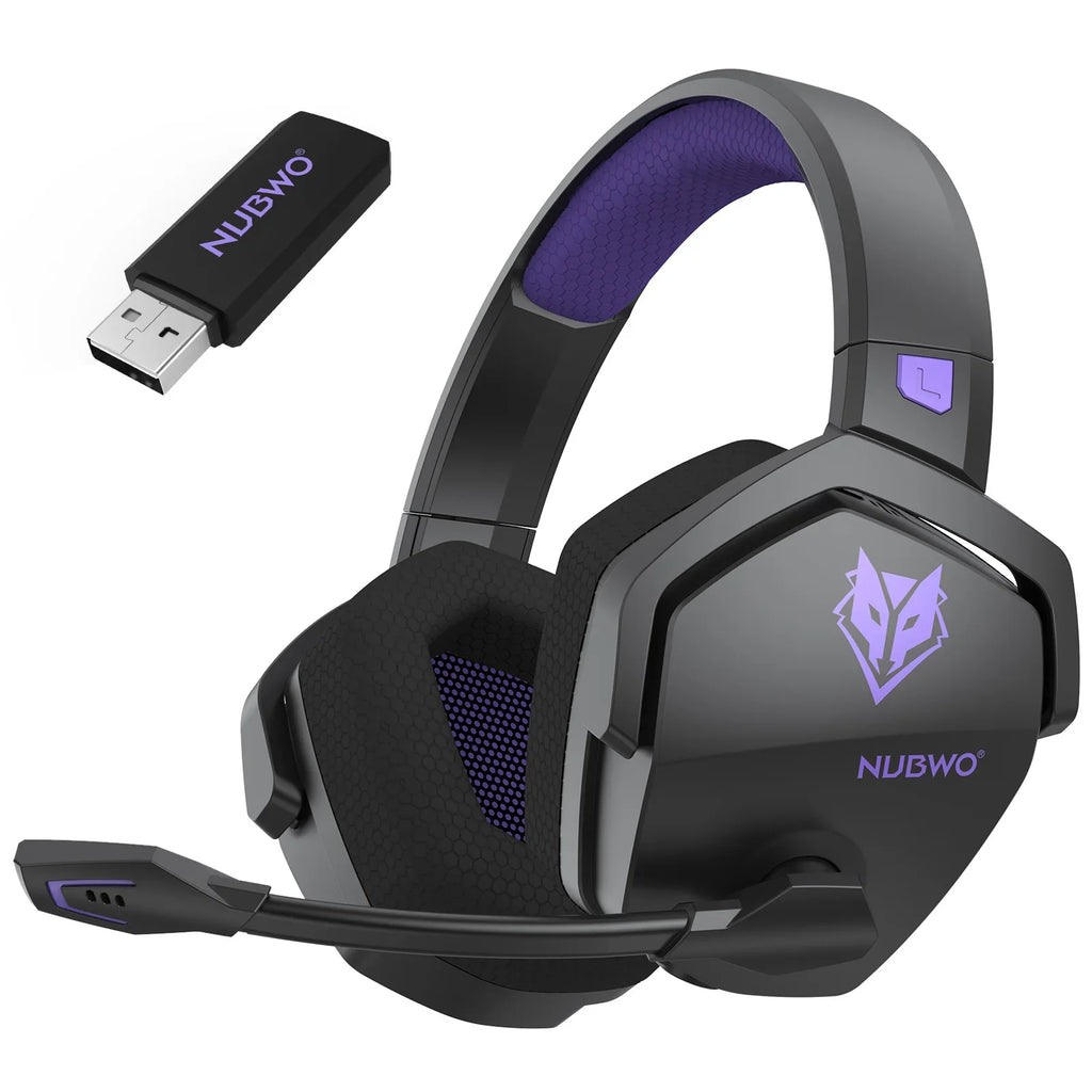 NUBWO G06 Dual Wireless Gaming Headphones 2.4GHz Bluetooth 5.3 with Microphone for PS5, PS4, PC, Mobile