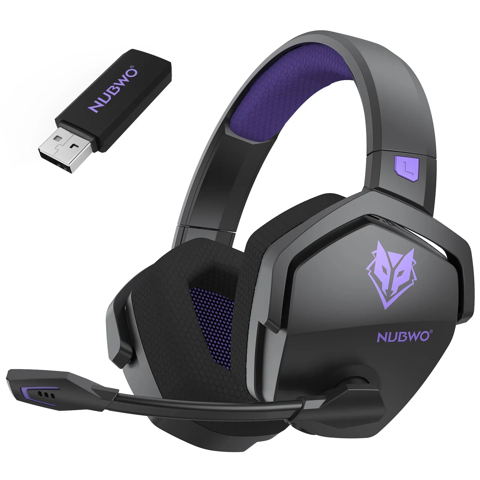 NUBWO G06 Dual Wireless Gaming Headphones 2.4GHz Bluetooth 5.3 with Microphone for PS5, PS4, PC, Mobile