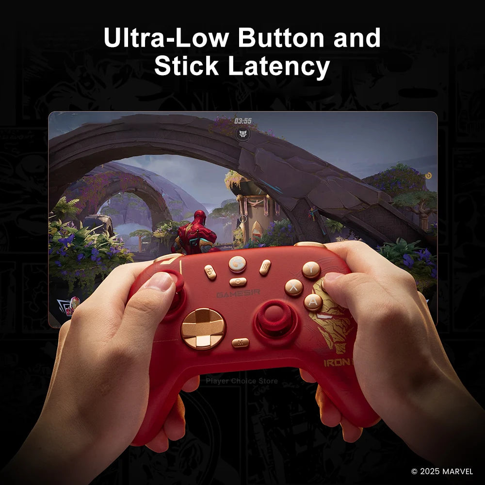 GAMESIR Nova 2 Lite Iron Man Edition Wireless controller | TMR Joysticks & Motion Control | Xbox, PS5, PS4, PC