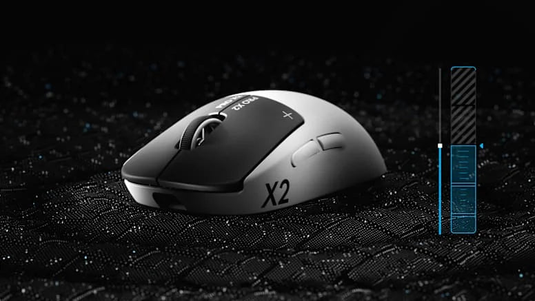 LOGITECH PRO X2 SUPERSTRIKE Wireless Gaming Mouse Professional Gaming Mouse 44000DPI HITS Sensing For PC Gamers