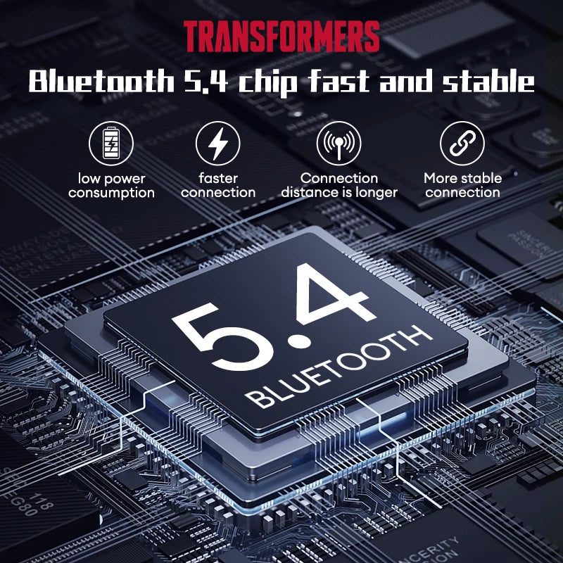 Transformers TF-T78 AI — OWS Open Ear Wireless Earphones with Smart LCD