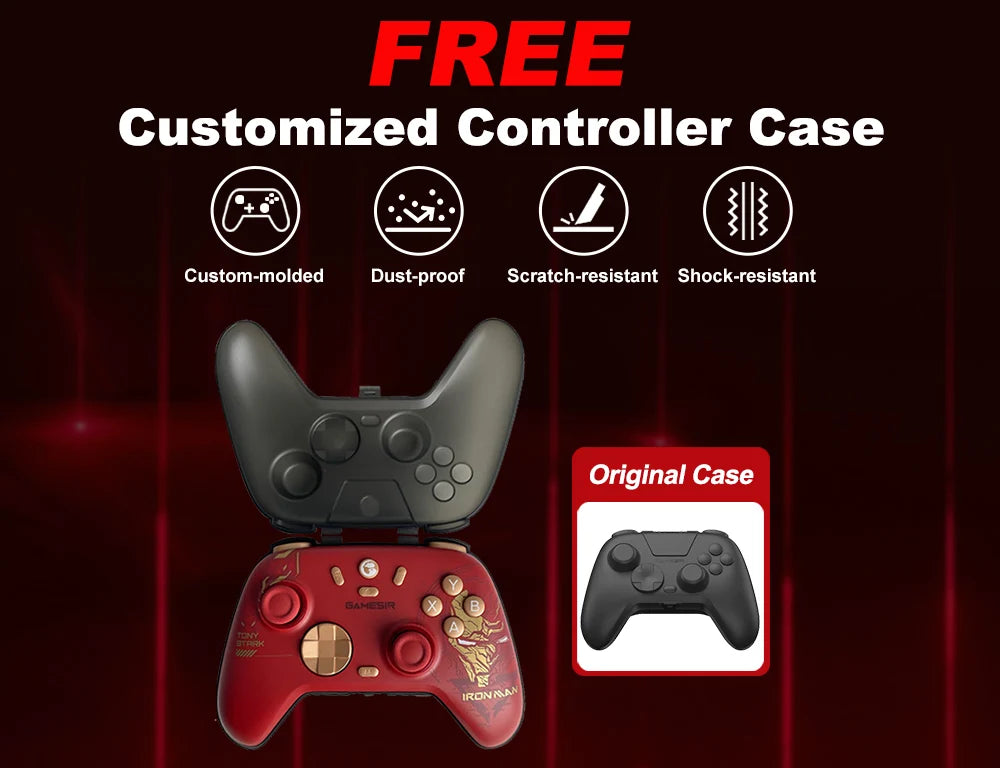 GAMESIR Nova 2 Lite Iron Man Edition Wireless controller | TMR Joysticks & Motion Control | Xbox, PS5, PS4, PC