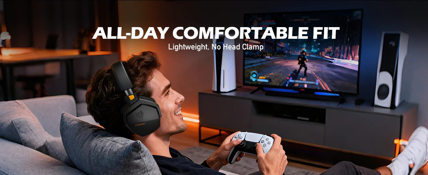 NUBWO G06 Dual Wireless Gaming Headphones 2.4GHz Bluetooth 5.3 with Microphone for PS5, PS4, PC, Mobile