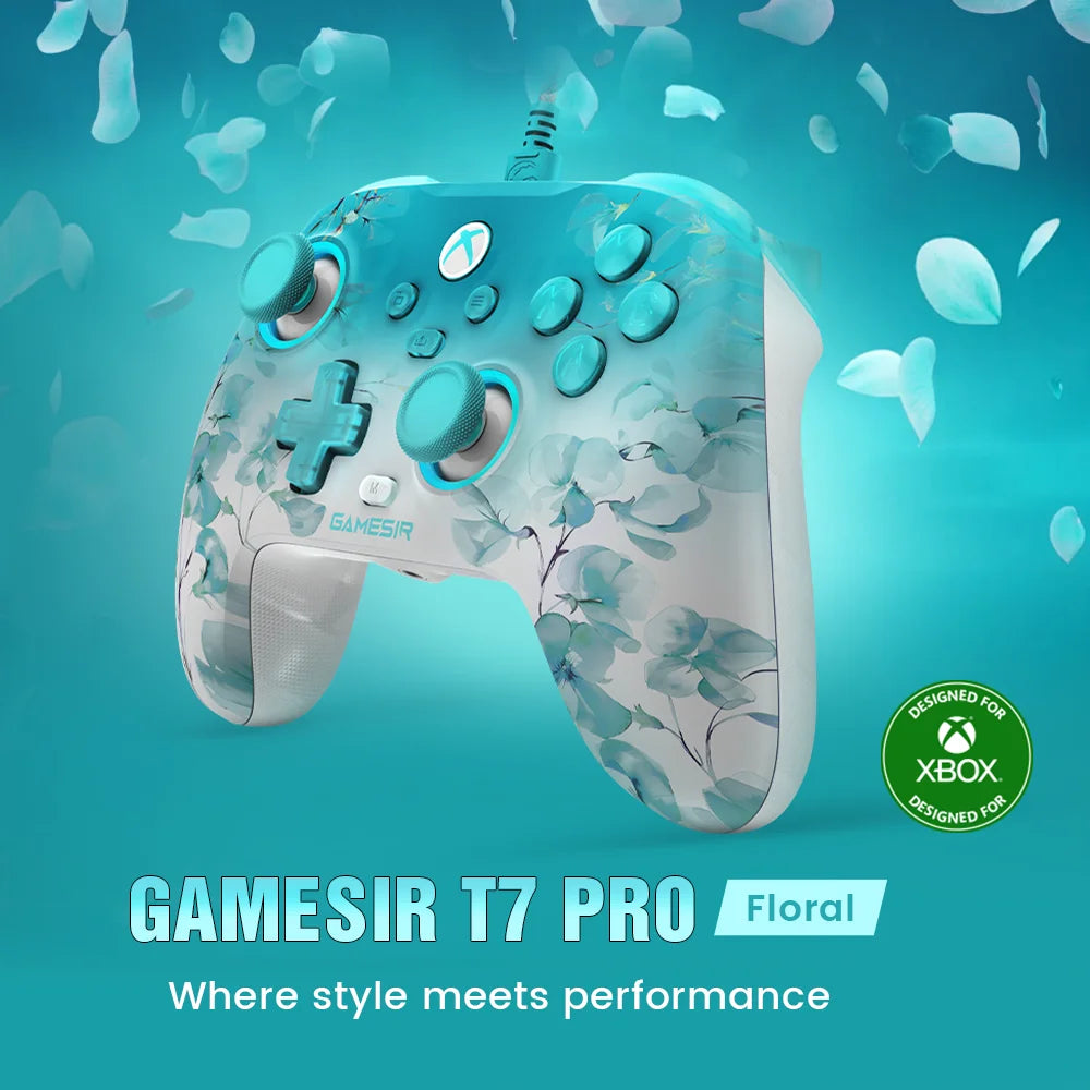 GAMESIR T7 Pro Floral Xbox Gamepad Hall Effect Game Controller for Xbox Series X, Xbox Series S, Xbox One X | S game console