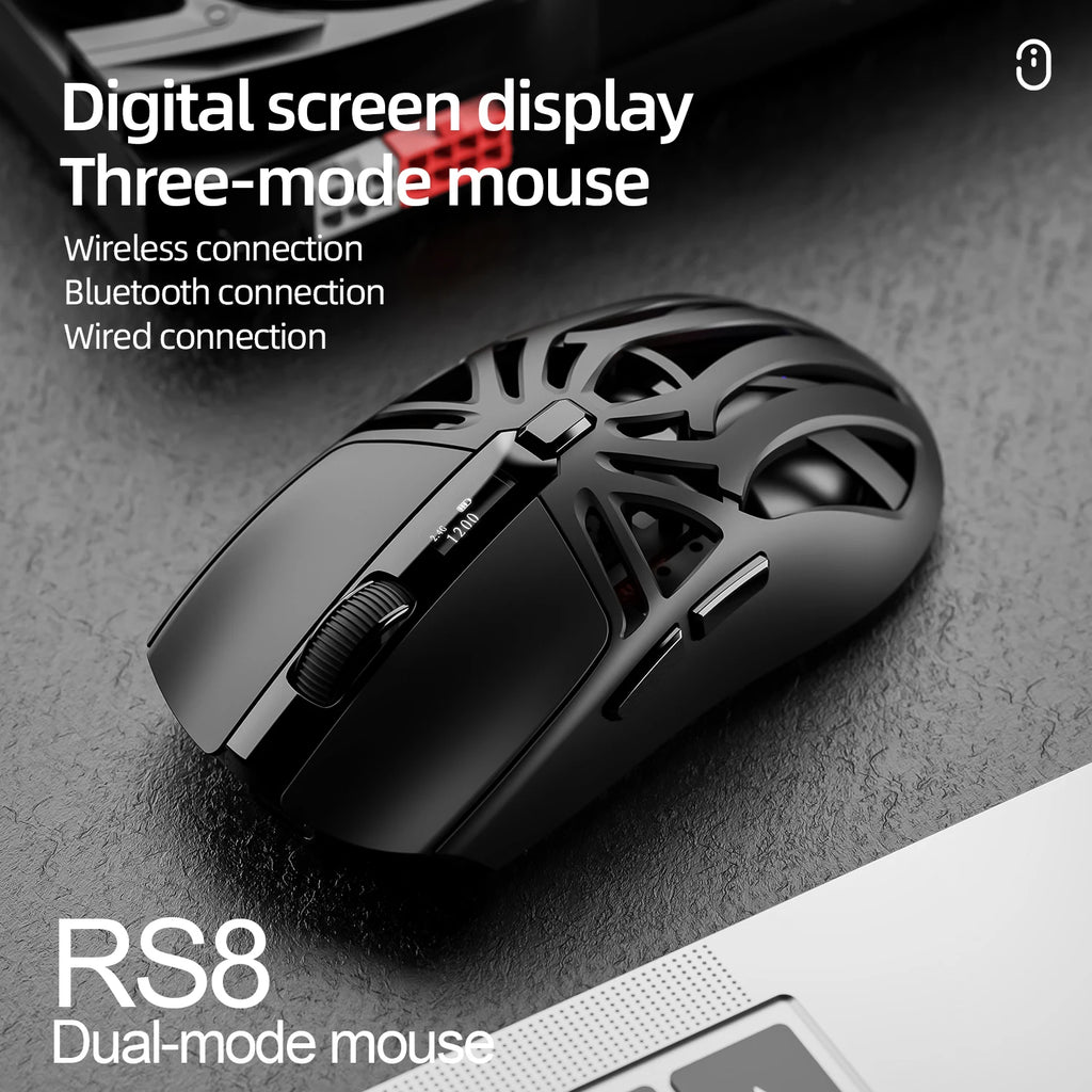 SMAILWOLF RS8 Bluetooth wireless 2.4g gaming mouse triple-mode lightweight e-sports gaming 10000DPI