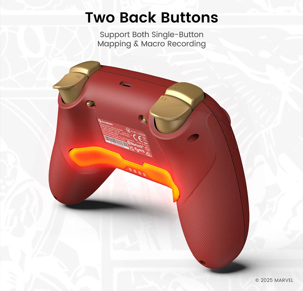 GAMESIR Nova 2 Lite Iron Man Edition Wireless controller | TMR Joysticks & Motion Control | Xbox, PS5, PS4, PC