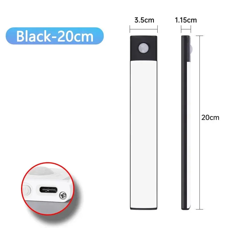 LED Cabinet Light USB Type-C Rechargeable Motion Sensor Led Lamp for Kitchen Wardrobe Cabinet Lighting