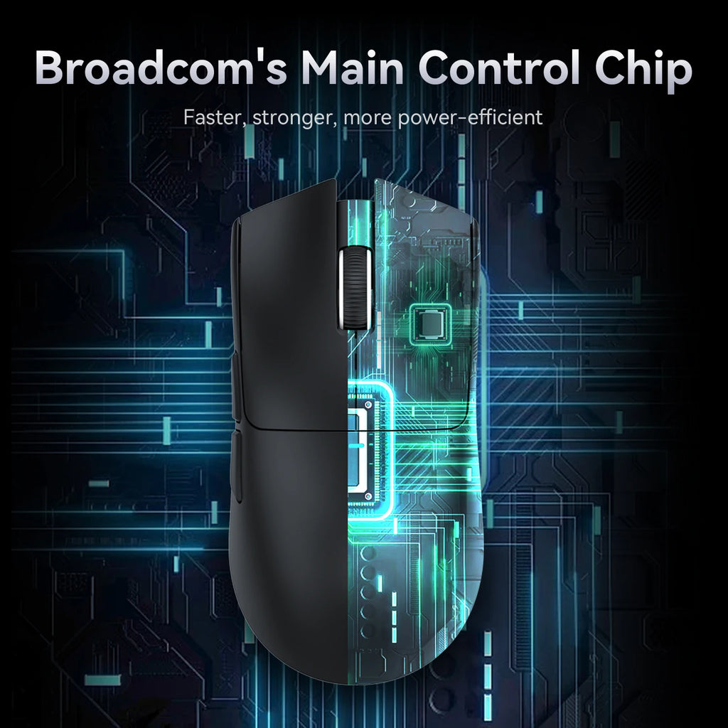 ATTACK SHARK X11 Wireless Mouse,Bluetooth/2.4G/wired Tri-Mode Mouse With RGB Magnetic charging dock for Non Stop Gaming