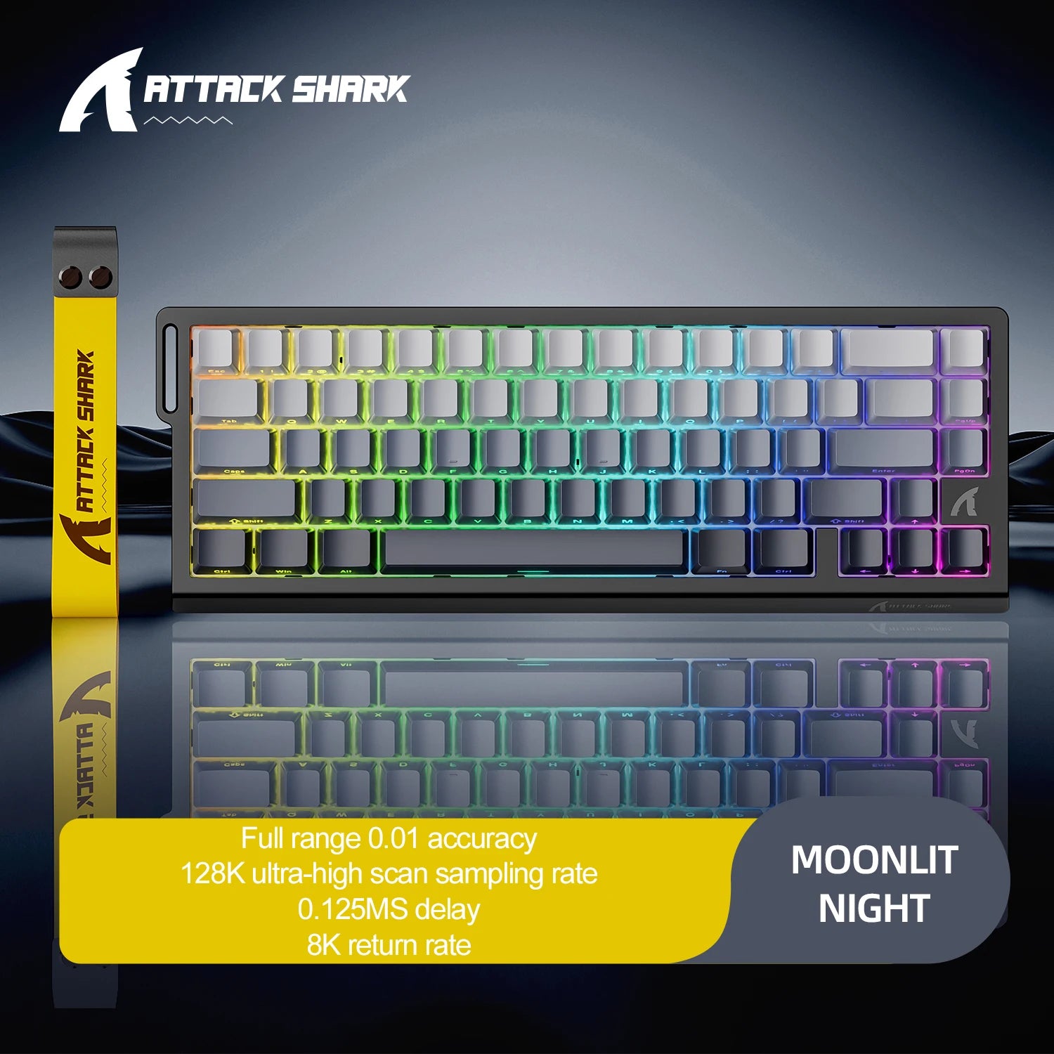 ATTACK SHARK X68HE Magnetic Keyboard Red Wired Mechanical for Gaming 0.01mm Rapid Trigger 8000Hz