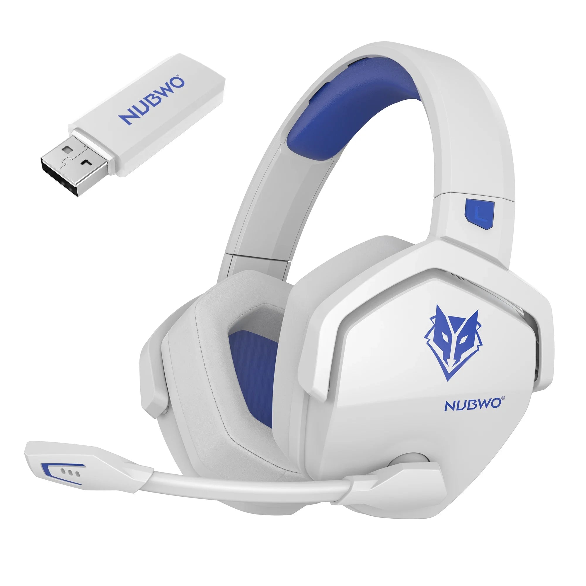 NUBWO G06 Dual Wireless Gaming Headphones 2.4GHz Bluetooth 5.3 with Microphone for PS5, PS4, PC, Mobile