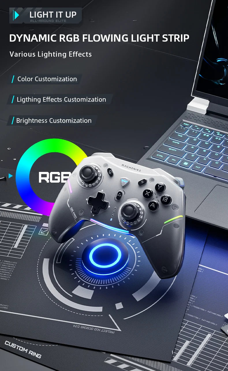 MACHENIKE G5 Pro Elite Wireless Controller — Hall Trigger & Mecha Buttons | PC, PS5, PS4, Xbox