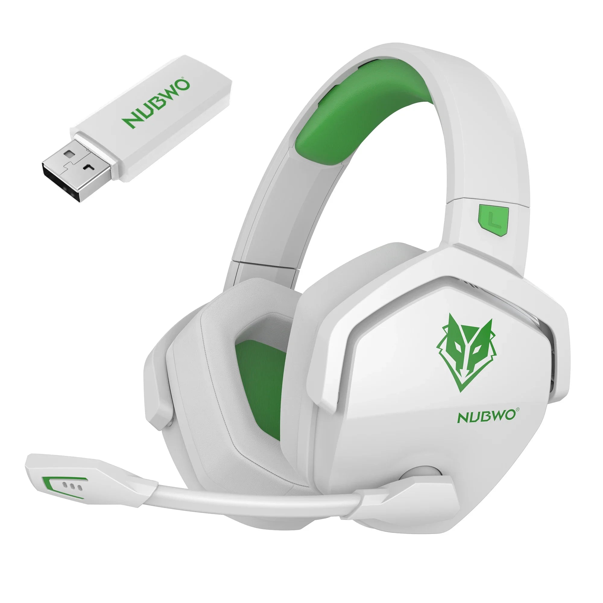 NUBWO G06 Dual Wireless Gaming Headphones 2.4GHz Bluetooth 5.3 with Microphone for PS5, PS4, PC, Mobile