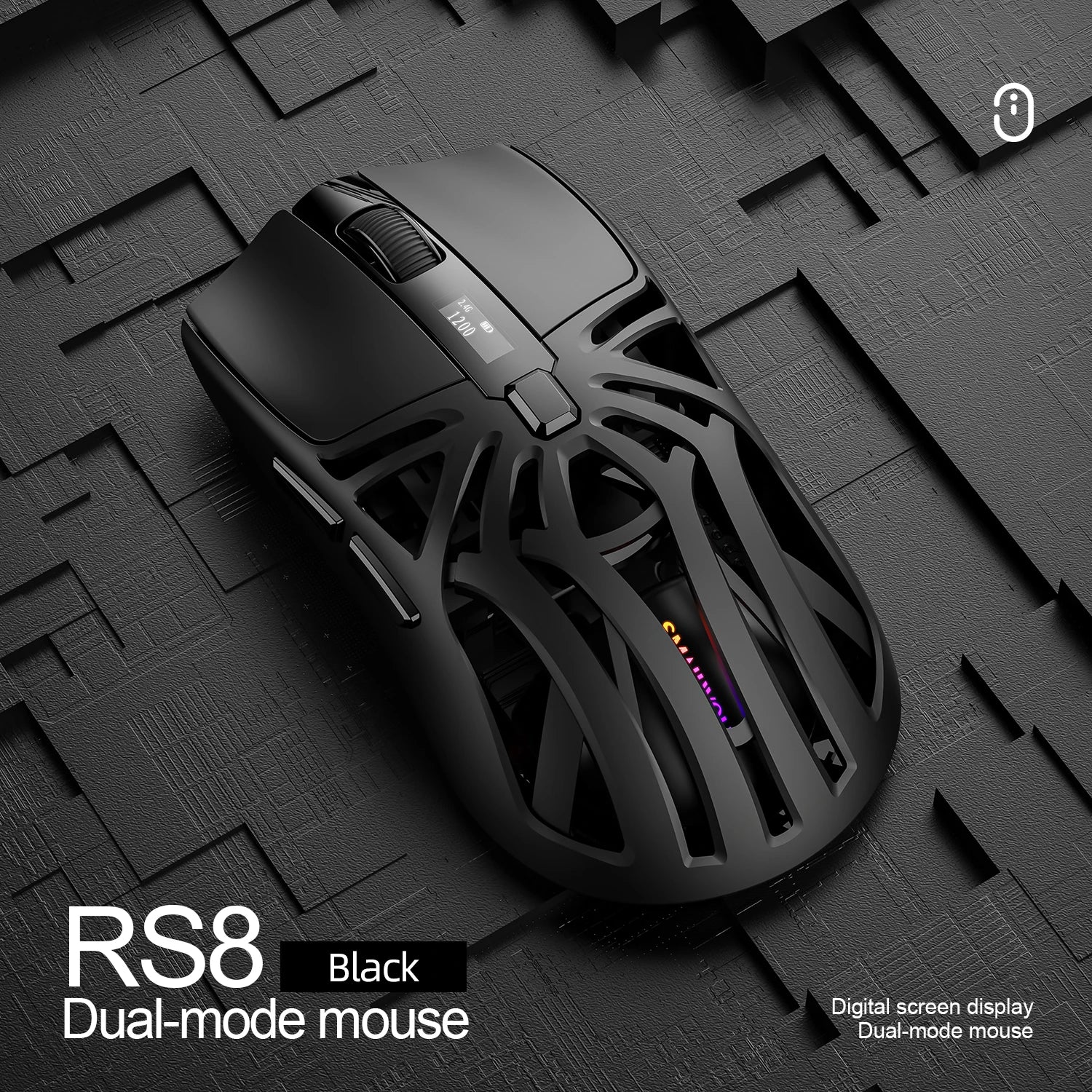 SMAILWOLF RS8 Bluetooth wireless 2.4g gaming mouse triple-mode lightweight e-sports gaming 10000DPI