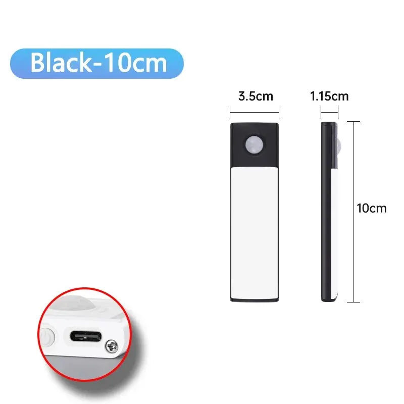 LED Cabinet Light USB Type-C Rechargeable Motion Sensor Led Lamp for Kitchen Wardrobe Cabinet Lighting