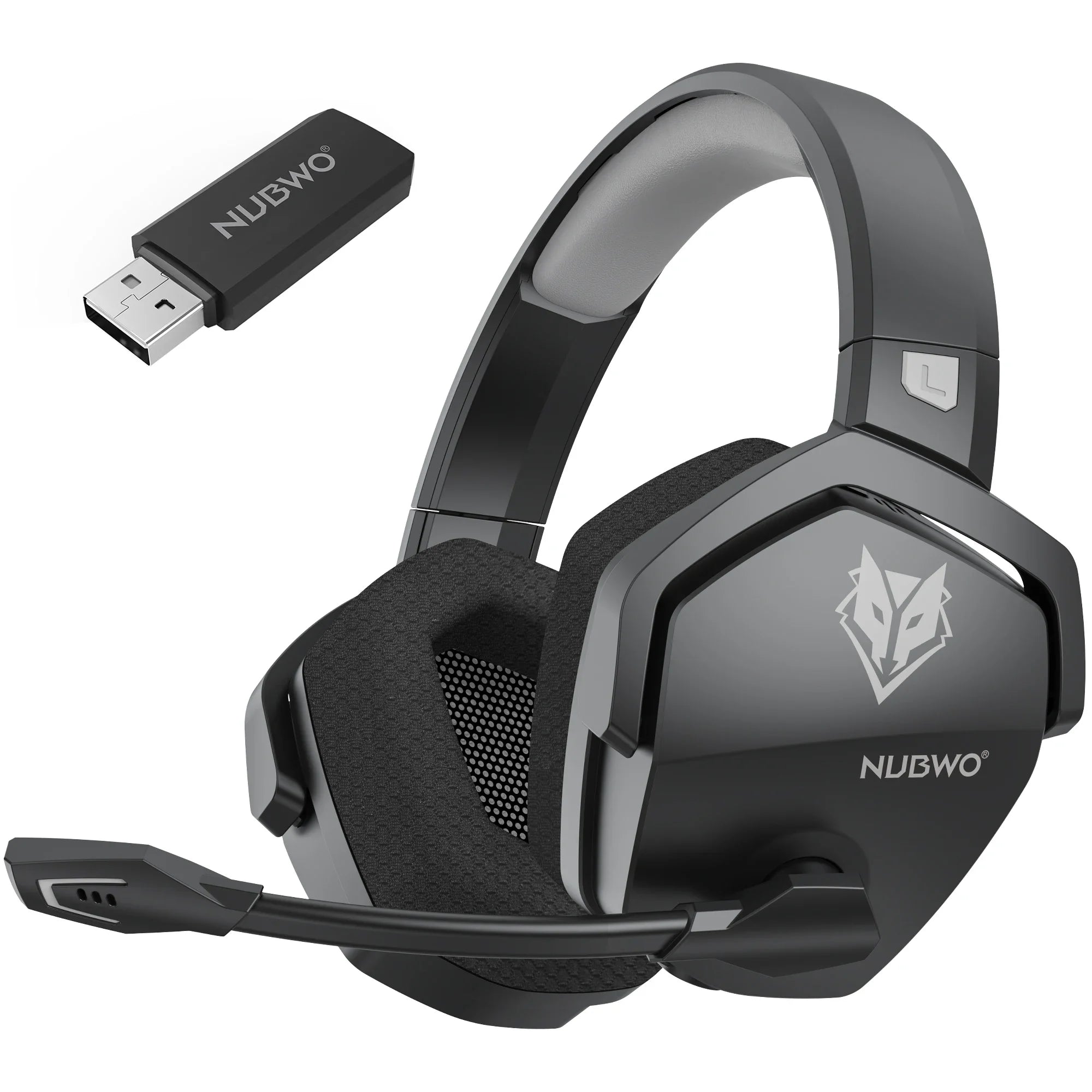NUBWO G06 Dual Wireless Gaming Headphones 2.4GHz Bluetooth 5.3 with Microphone for PS5, PS4, PC, Mobile
