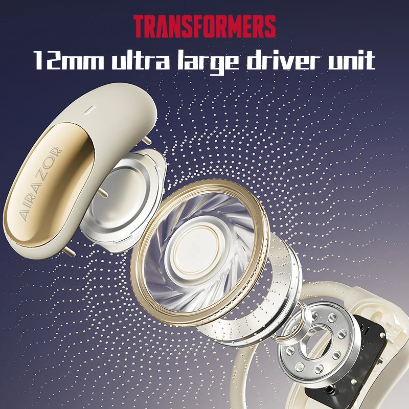 Transformers TF-T78 AI — OWS Open Ear Wireless Earphones with Smart LCD