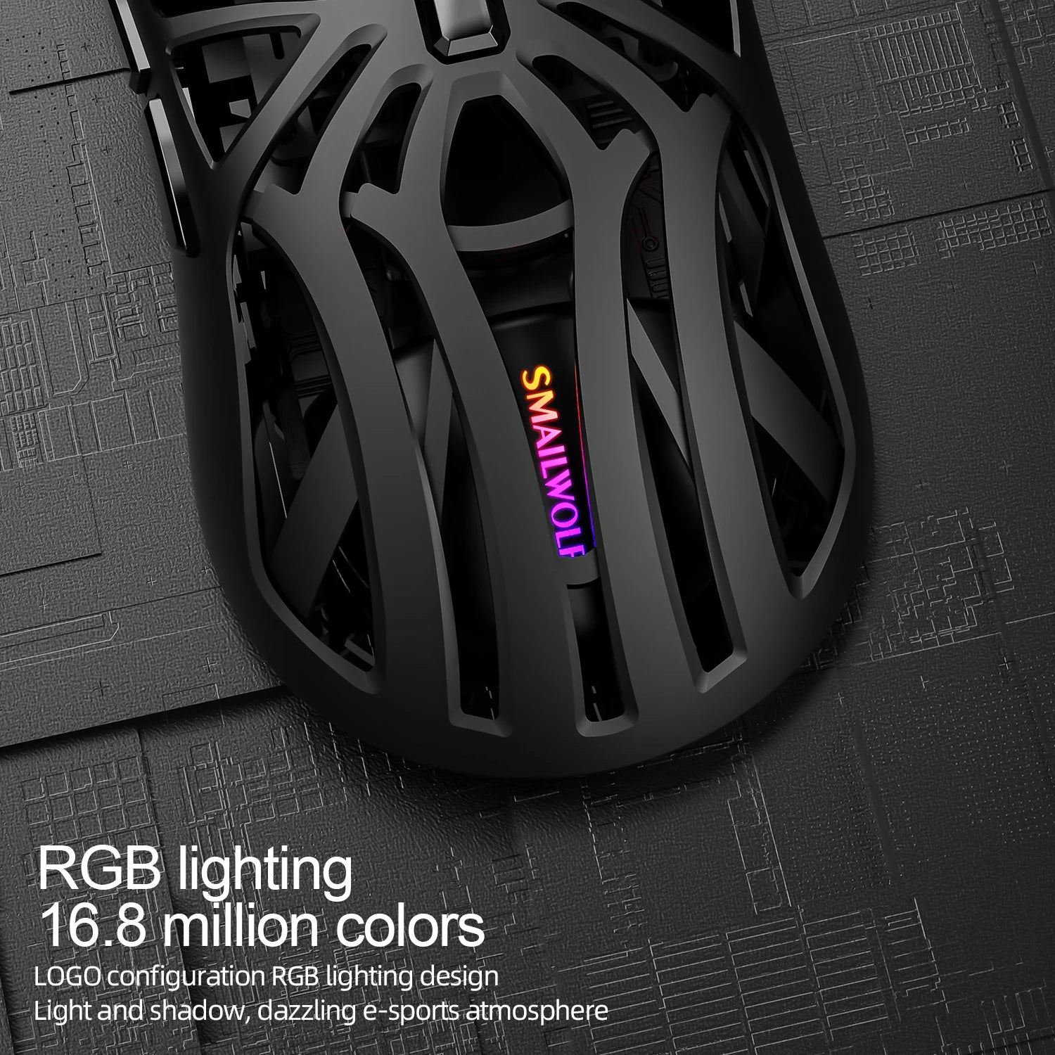 SMAILWOLF RS8 Bluetooth wireless 2.4g gaming mouse triple-mode lightweight e-sports gaming 10000DPI