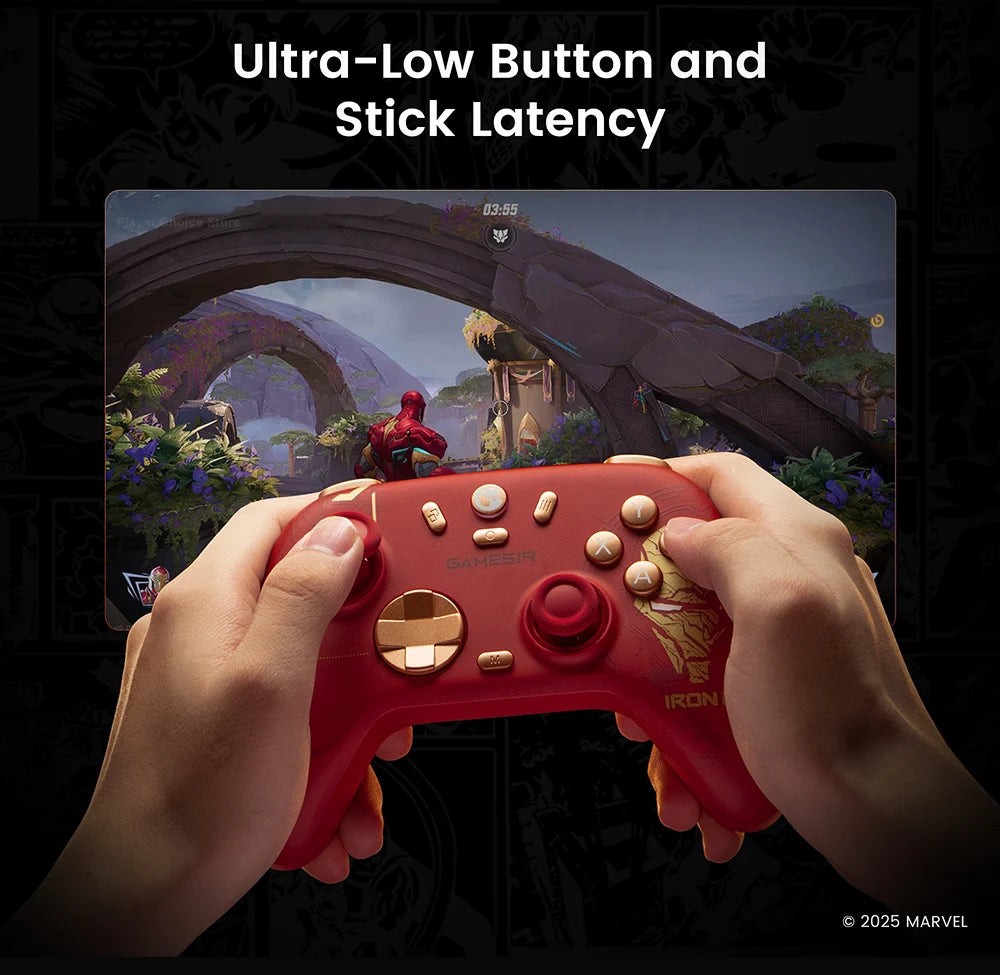 GAMESIR Nova 2 Lite Iron Man Edition Wireless controller | TMR Joysticks & Motion Control | Xbox, PS5, PS4, PC
