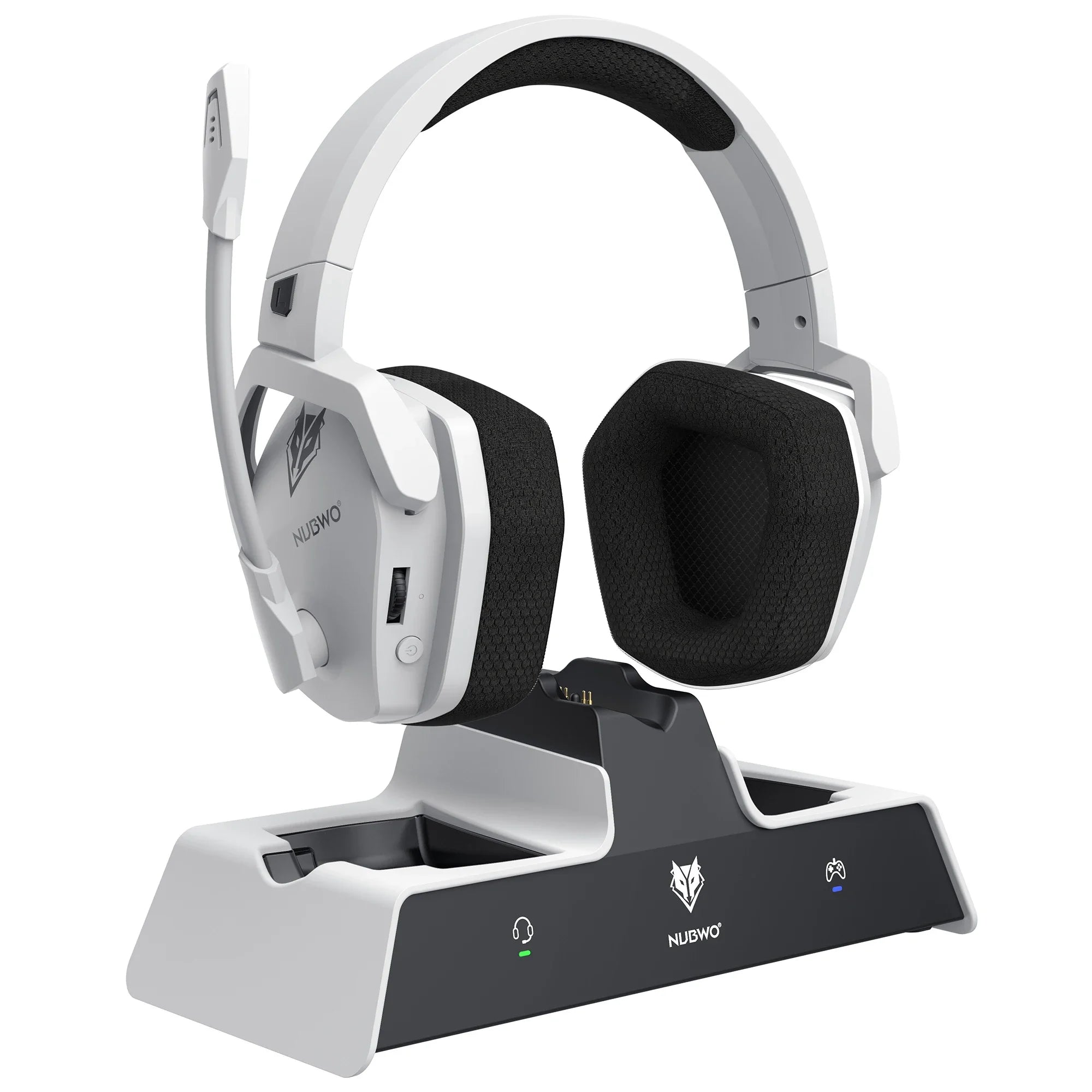NUBWO G06 Dual Wireless Gaming Headphones 2.4GHz Bluetooth 5.3 with Microphone for PS5, PS4, PC, Mobile