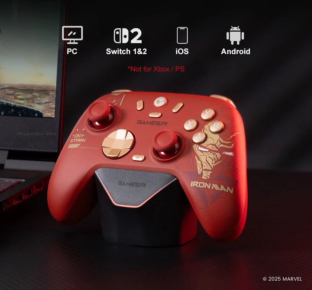 GAMESIR Nova 2 Lite Iron Man Edition Wireless controller | TMR Joysticks & Motion Control | Xbox, PS5, PS4, PC