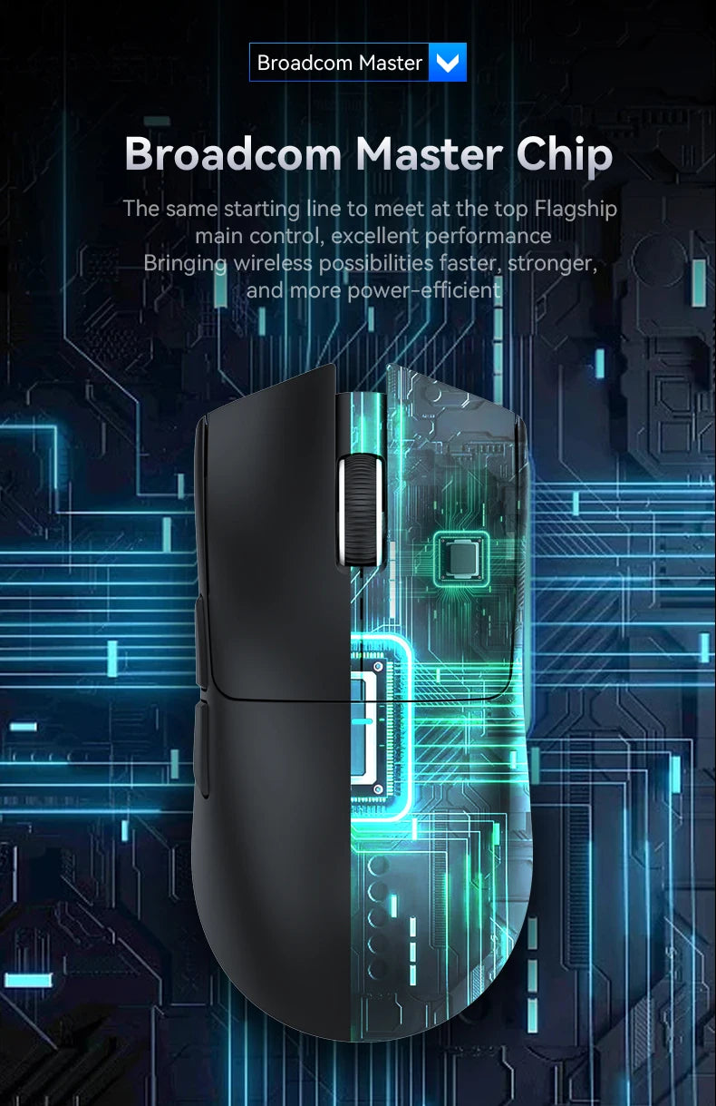 ATTACK SHARK X11 Gaming Mouse Wireless With Macro Magnetic RGB Docking Charger for Non Stop Gaming