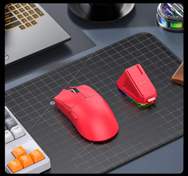 ATTACK SHARK X11 Wireless Mouse,Bluetooth/2.4G/wired Tri-Mode Mouse With RGB Magnetic charging dock for Non Stop Gaming