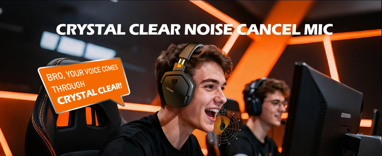 NUBWO G06 Dual Wireless Gaming Headphones 2.4GHz Bluetooth 5.3 with Microphone for PS5, PS4, PC, Mobile