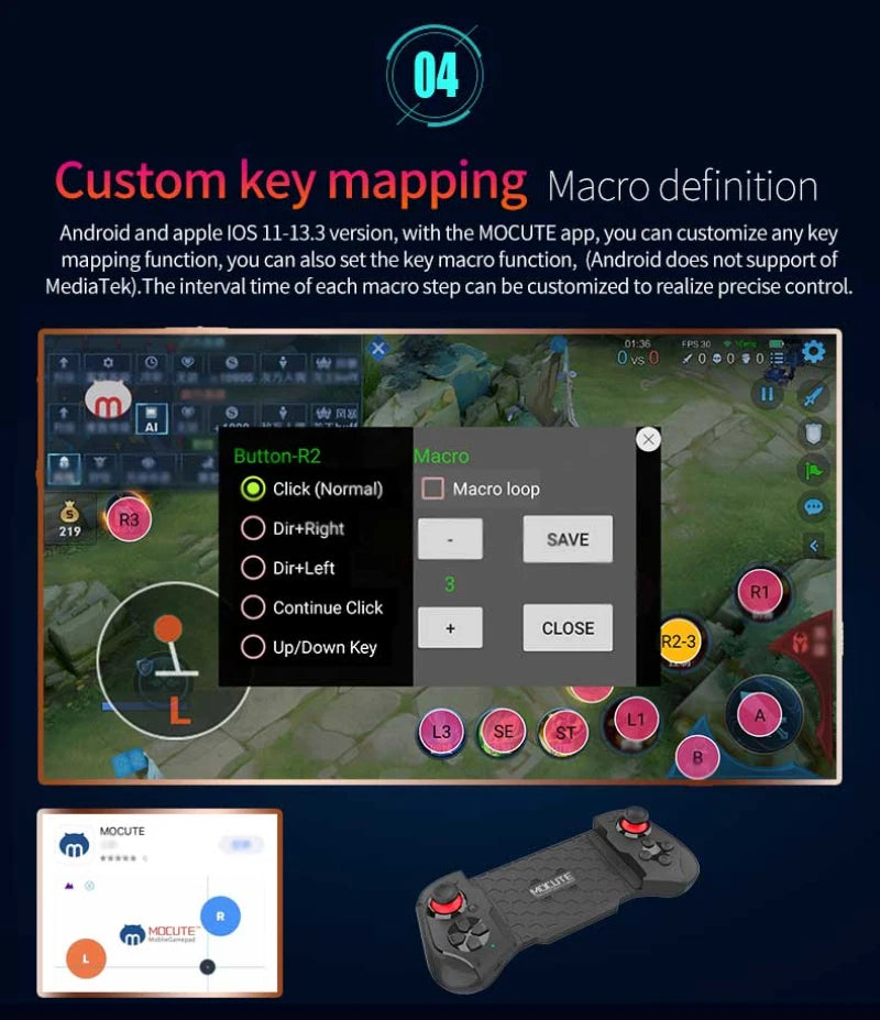 Playstation Bluetooth Mobile Gaming Controller