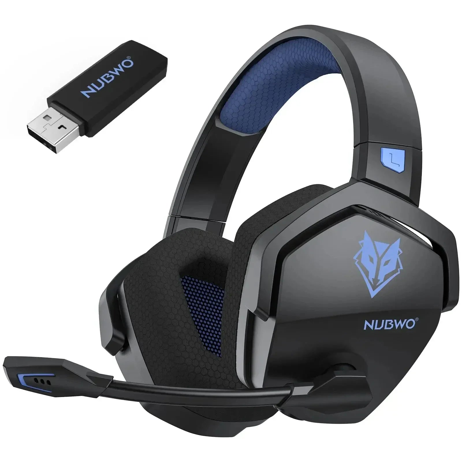 NUBWO G06 Dual Wireless Gaming Headphones 2.4GHz Bluetooth 5.3 with Microphone for PS5, PS4, PC, Mobile