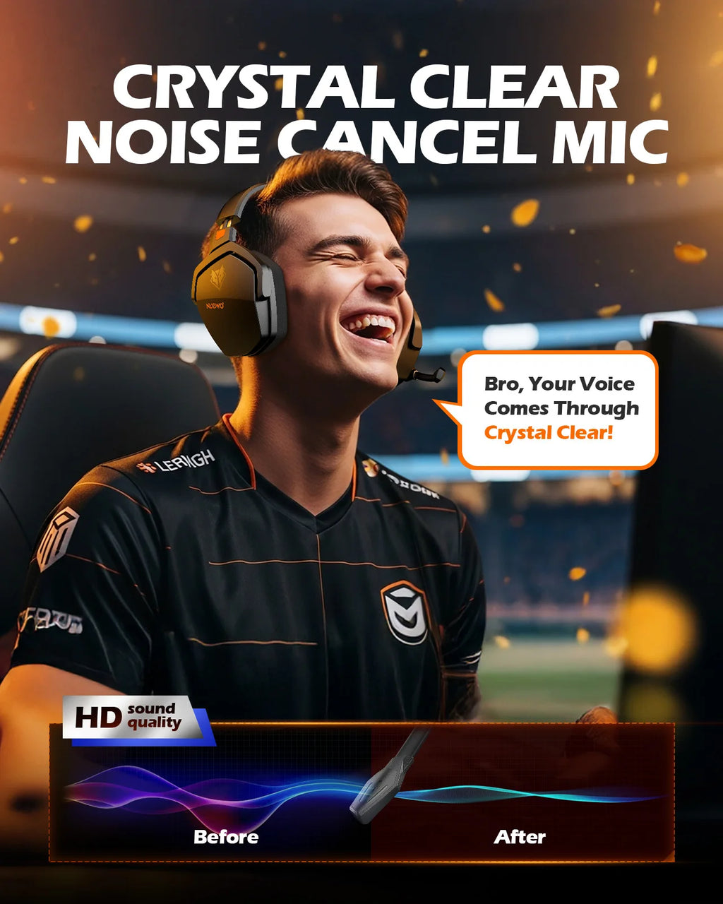 NUBWO G06 Dual Wireless Gaming Headphones 2.4GHz Bluetooth 5.3 with Microphone for PS5, PS4, PC, Mobile