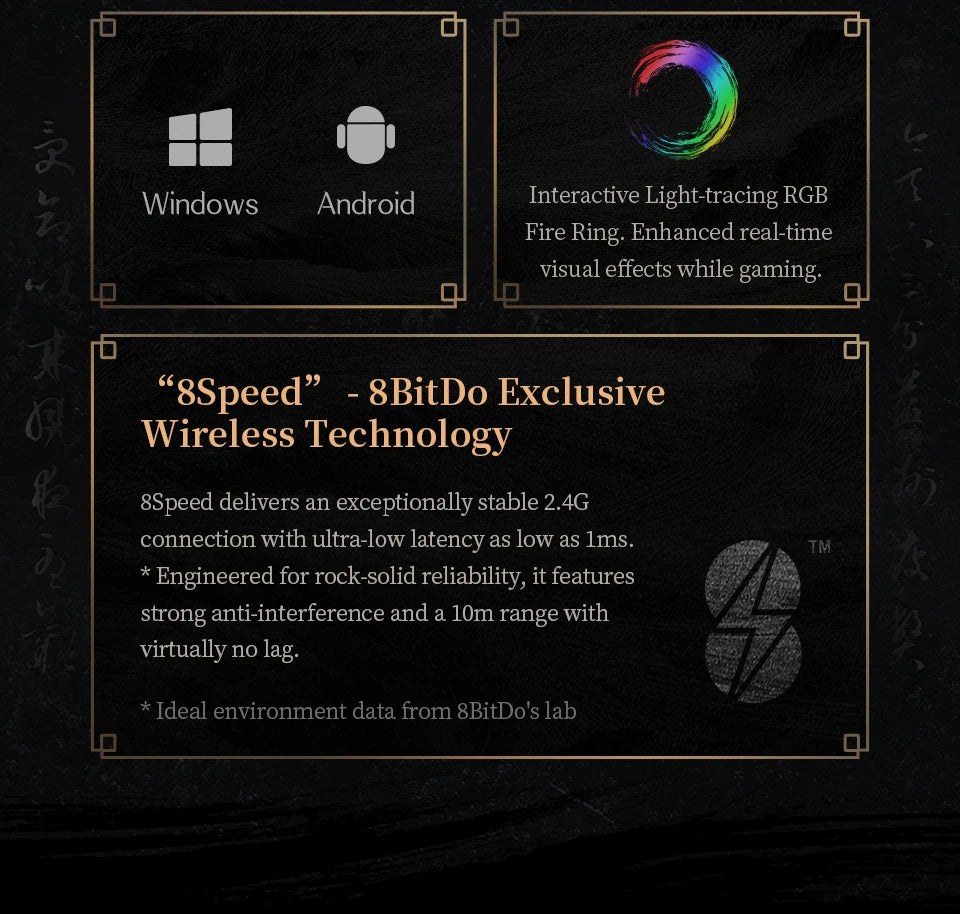 8BITDO Ultimate 2 Wireless Controller — WUCHANG Edition | TMR Joysticks & Motion Control | PC, Android | Xbox, PS5, PS4