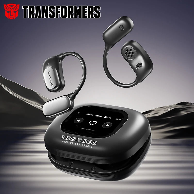 Transformers TF-T78 AI — OWS Open Ear Wireless Earphones with Smart LCD