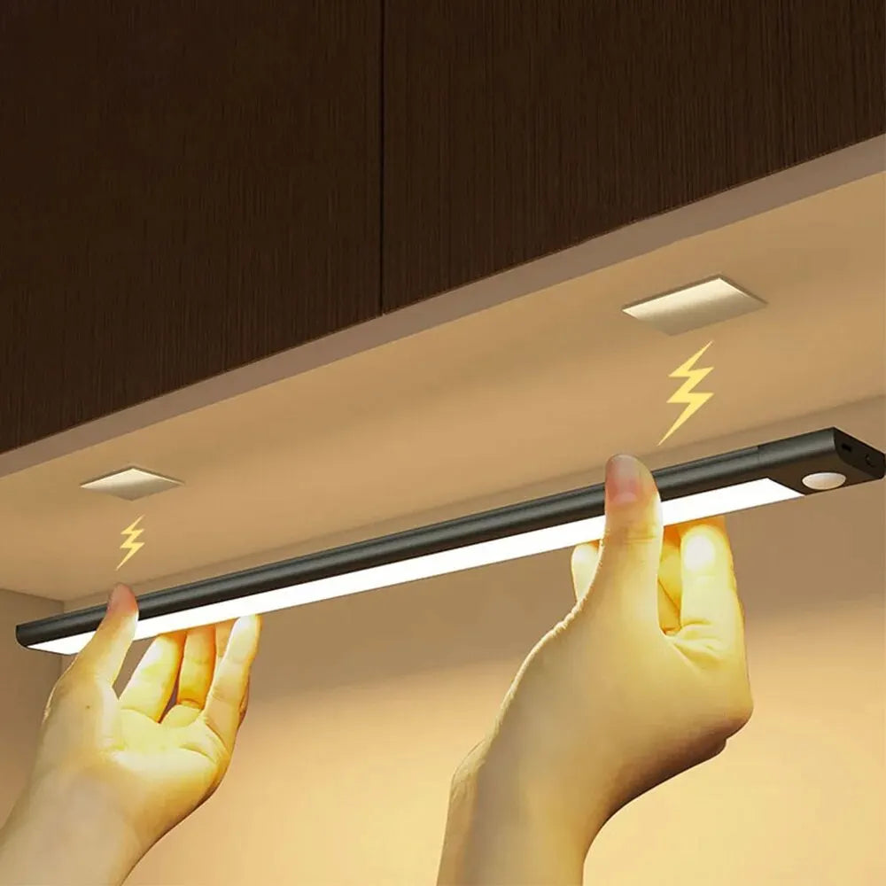 LED Cabinet Light USB Type-C Rechargeable Motion Sensor Led Lamp for Kitchen Wardrobe Cabinet Lighting