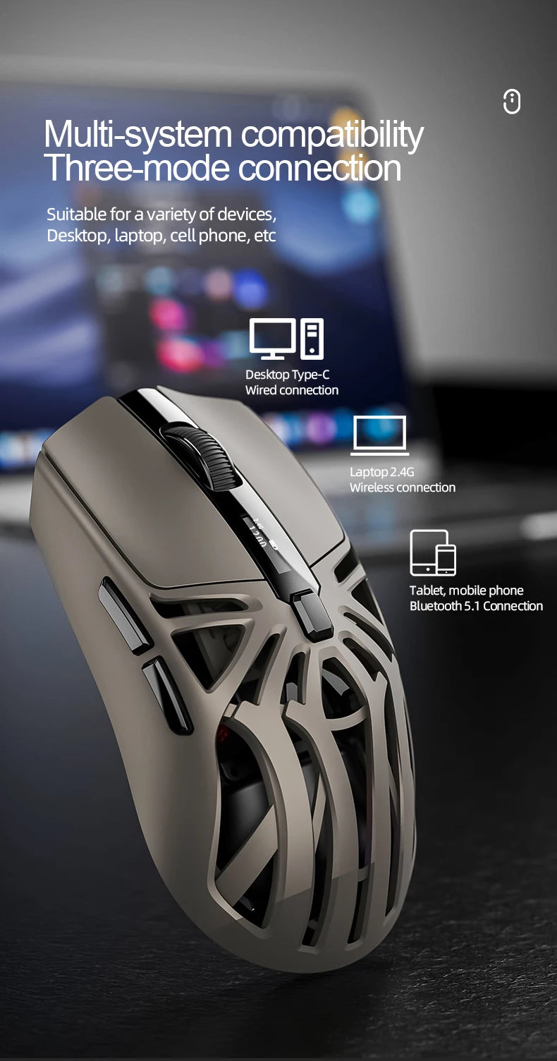 SMAILWOLF RS8 Bluetooth wireless 2.4g gaming mouse triple-mode lightweight e-sports gaming 10000DPI