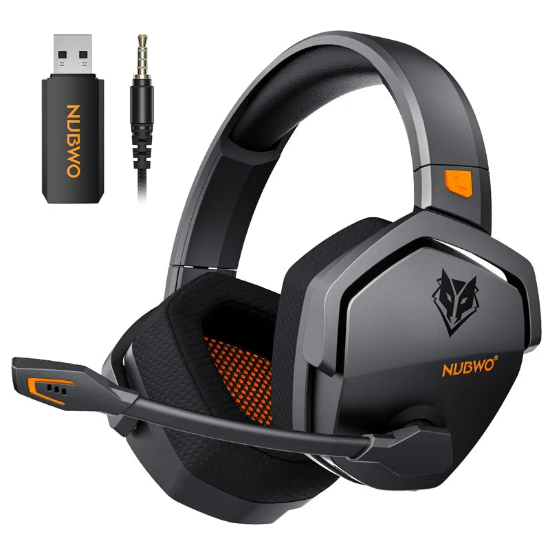 NUBWO G06 Dual Wireless Gaming Headphones 2.4GHz Bluetooth 5.3 with Microphone for PS5, PS4, PC, Mobile