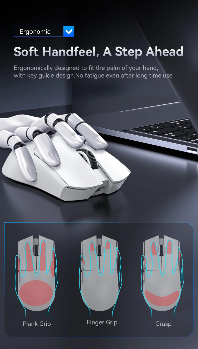 ATTACK SHARK X11 Gaming Mouse Wireless With Macro Magnetic RGB Docking Charger for Non Stop Gaming