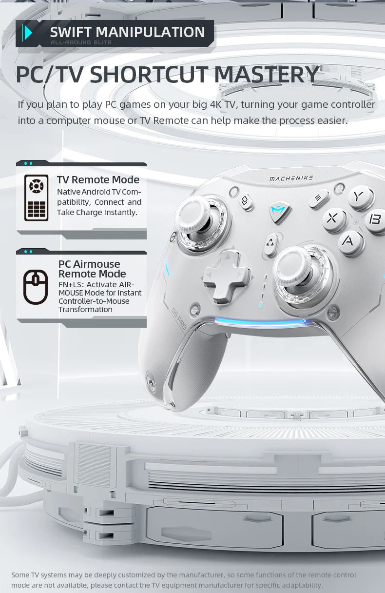 MACHENIKE G5 Pro Elite Wireless Controller — Hall Trigger & Mecha Buttons | PC, PS5, PS4, Xbox