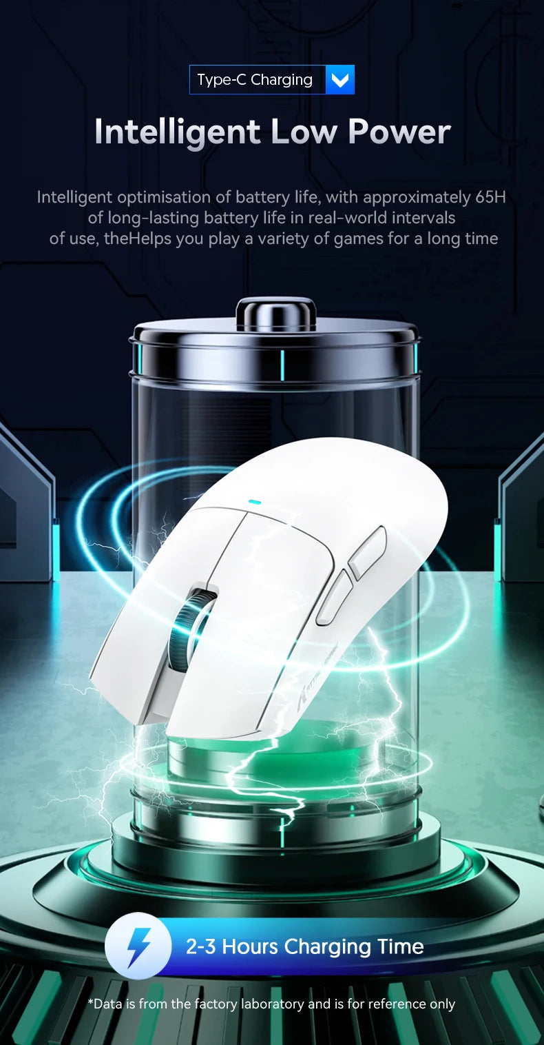 ATTACK SHARK X11 Gaming Mouse Wireless With Macro Magnetic RGB Docking Charger for Non Stop Gaming