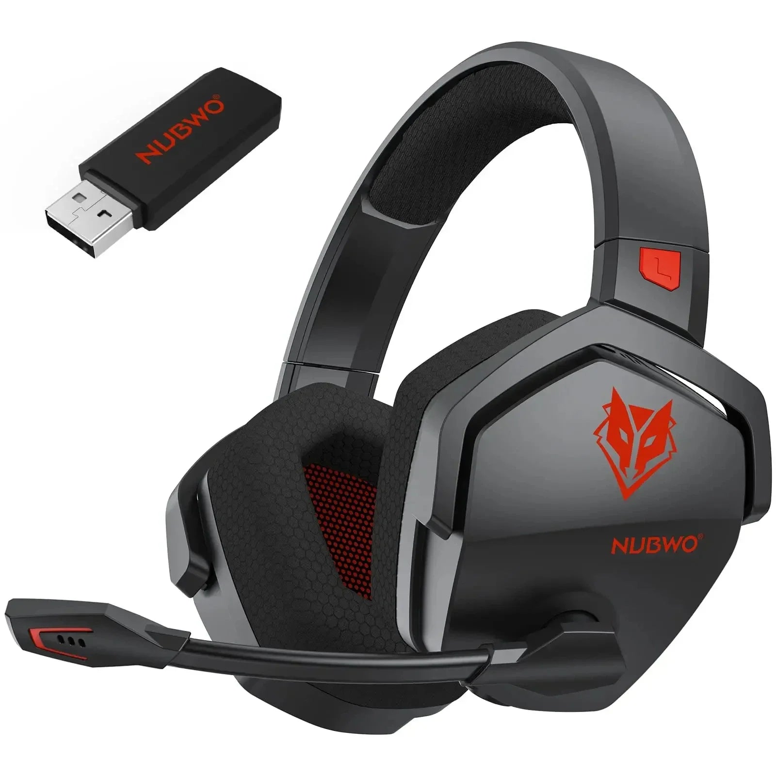 NUBWO G06 Dual Wireless Gaming Headphones 2.4GHz Bluetooth 5.3 with Microphone for PS5, PS4, PC, Mobile